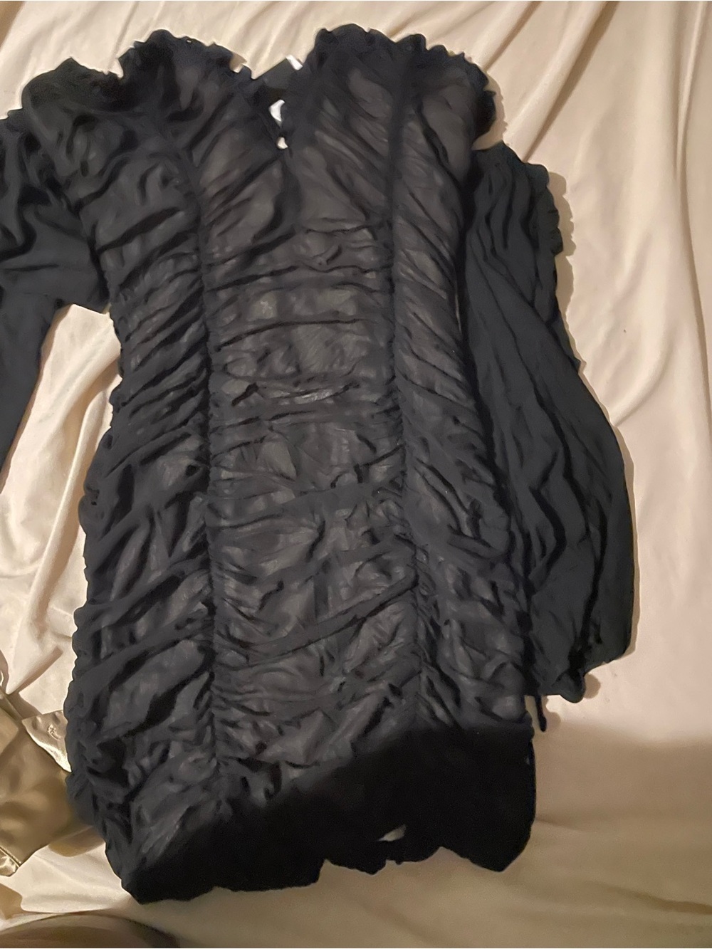 Fashion Nova Black Strapless Ruched Dress